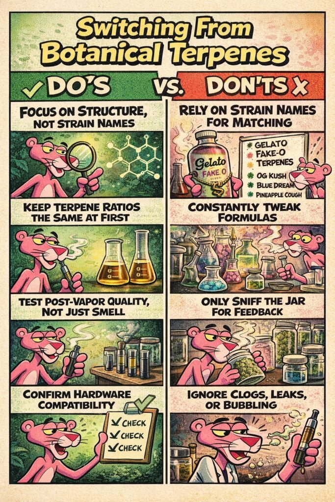 Switching from botanical terpenes - Do's and Dont's
