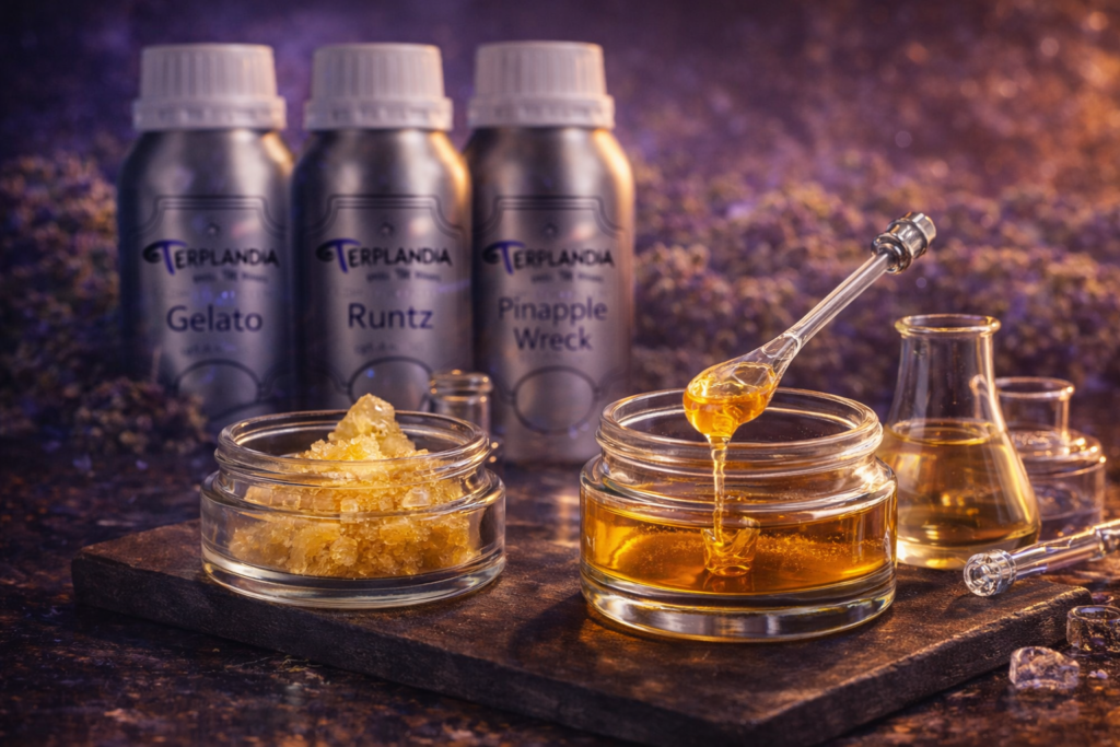 Concentrates demand terpene inputs that can integrate without overwhelming the base extract. 