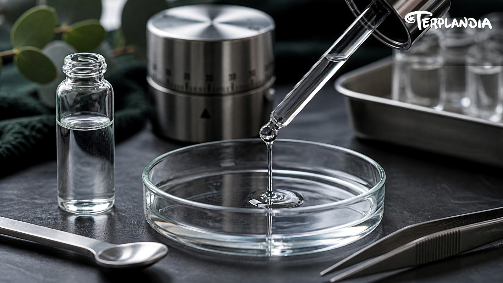 Clear-liquid viscosity and clarity check for suspected cut terpenes.