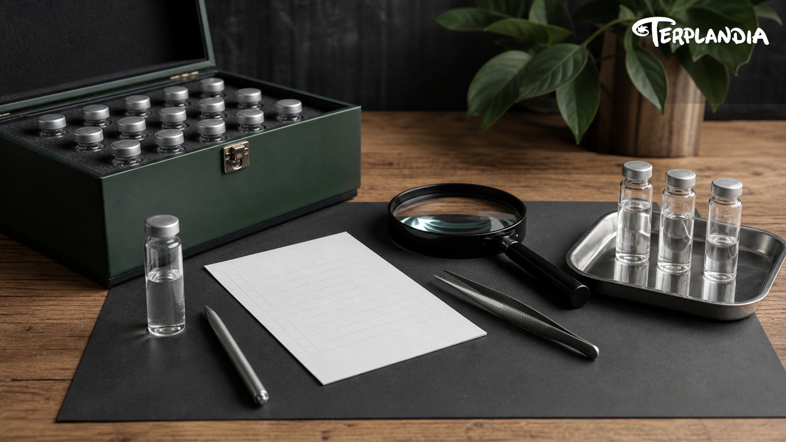 Retained sample audit kit for verifying terpene supplier integrity before reorder.