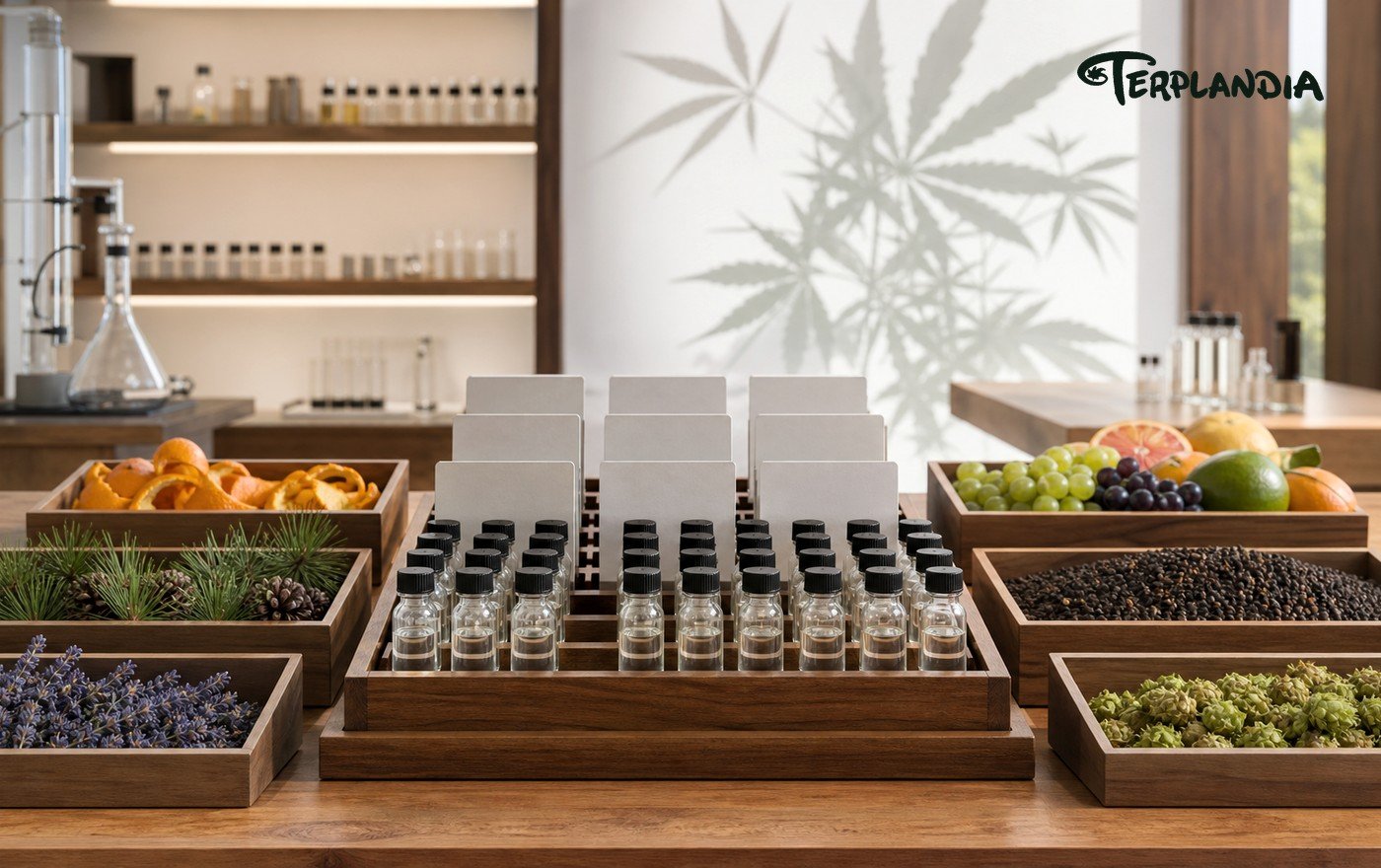 Retained terpene sample archive for glossary-driven batch and sourcing training.