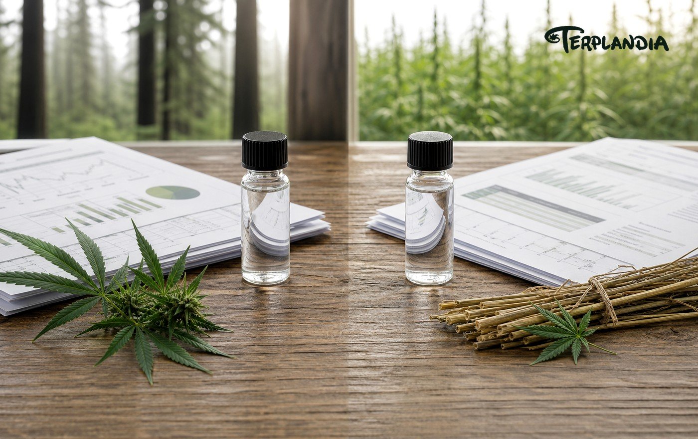 Terpene source documentation and COA review for cannabis-derived and hemp-derived samples.